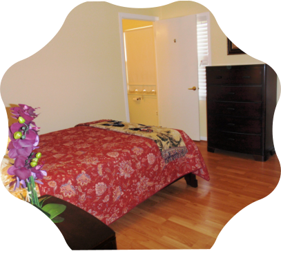 A furnished bedroom at Newhaven, Inc.
