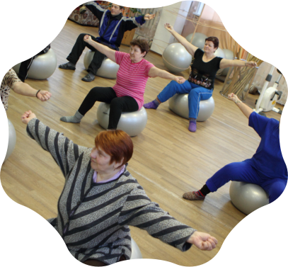 Residents staying active together