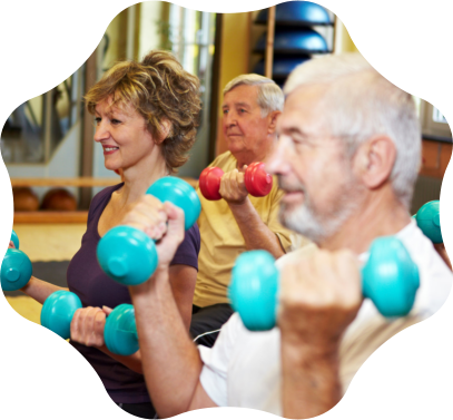 Residents staying active together